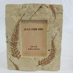 Fossil Stone Faux Stone Picture Frame Tan Brown Fern Pattern - Just for You